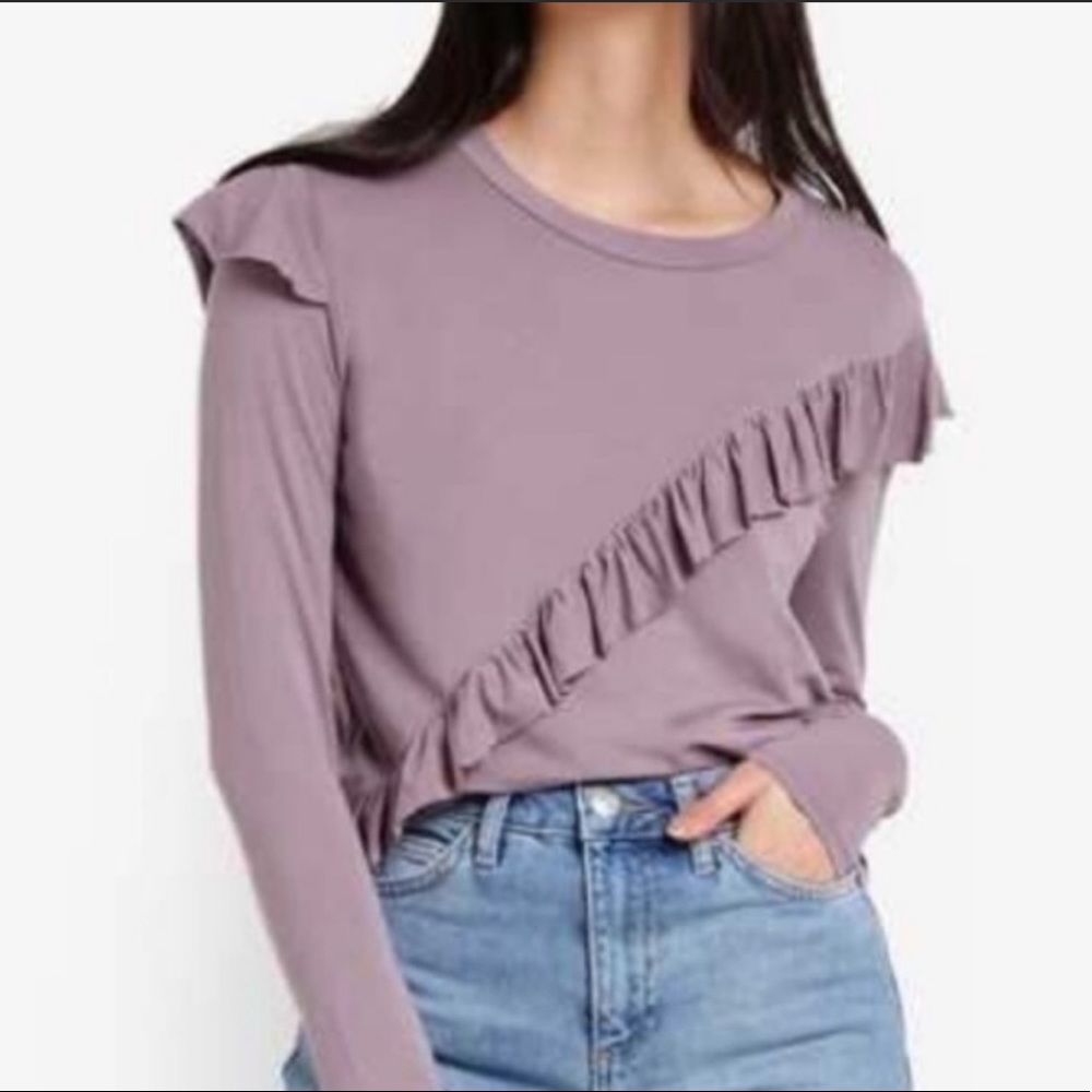 Topshop Long Sleeve Mauve/Purple Top size 4